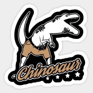 Funny Dinosaur Chinosaur T-Rex Chinos Chino Trousers Sticker